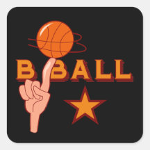 Basketball Star T-shirts and Gifts Square Stickers