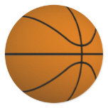 Basketball Round Stickers
