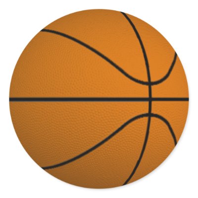 Basketball Round Stickers by Ricaso_Designs