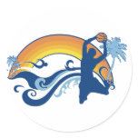 basketball. summersetz. round sticker