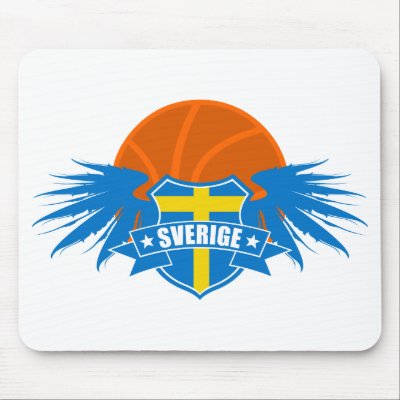 Basketball Sweden | Sverige | Schweden Mauspad by pixelkaiser_SPORTS