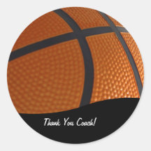 Basketball Thank You Stickers