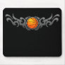 Basketball Tribal Flames Grey Mousepad