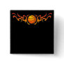 Basketball Tribal Flames Orange Button