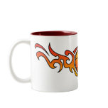 Basketball Tribal Flames Orange Mug