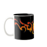 Basketball Tribal Flames Orange Mug