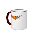 Basketball Tribal Flames Orange Mug