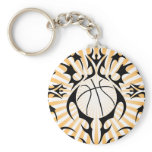 basketball. tribal. keychain