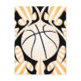 basketball. tribal. postcard