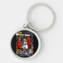 Basketball Two Against One Keychain