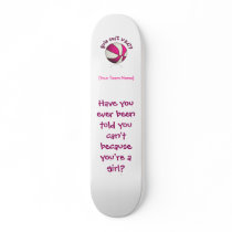 Basketball - White/Pink Skate Board