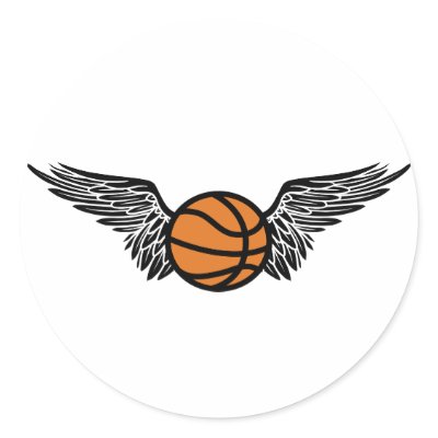 basketball. winged. sticker by asyrum