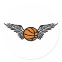 basketball. winged. stickers