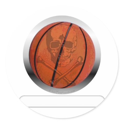 Basketball with Skull- Personalised by addyourwords