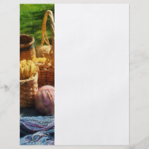 Baskets of Yarn at Flea Market Flyer Design