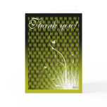 Basketweave Jungle Thank You greeting card