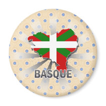 Basque Flag Map 2.0 Refrigerator Magnet