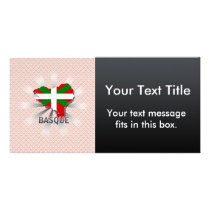 Basque Flag Map 2.0 Custom Photo Card
