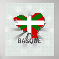 Basque Flag Map 2.0 Posters