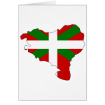Basque flag map card