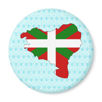Basque Flag Map full size Refrigerator Magnets