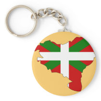 Basque flag map keychains