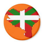 Basque flag map fridge magnets