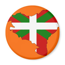 Basque flag map fridge magnets