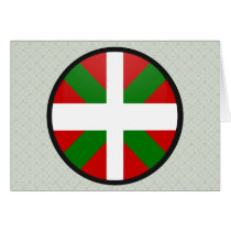 Basque quality Flag Circle Card