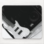 bass and amp in black and white mouse mats