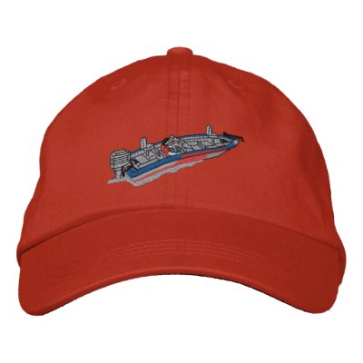 Bass Boat Baseball Cap by ZazzleEmbroidery