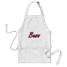 Bass bougie outline  flat text aprons