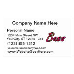 Bass bougie outline  flat text business card