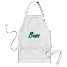 Bass bougie teal outline aprons