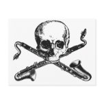 Bass Clarinet Pirate Postcard