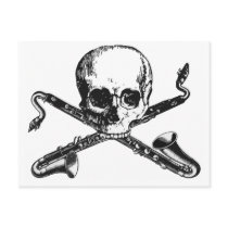 Bass Clarinet Pirate Postcard