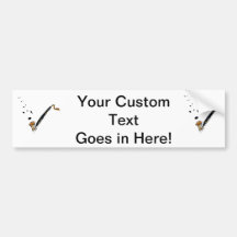 Bass Clarinet with music notes Bumper Sticker