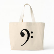 Bass clef canvas bags