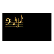 Bass clef business card