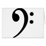 Bass clef greeting card