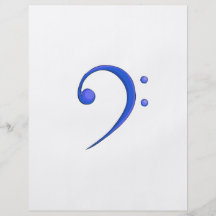 Bass Clef Casual Style Blue note design Full Color Flyer