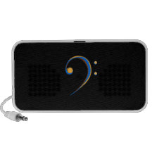 Bass Clef Casual Style Orange and Blue Travelling Speaker