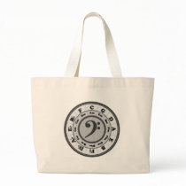 Bass Clef Circle of Fifths Tote Bag