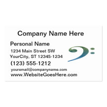 bass clef clouds green blue business card templates