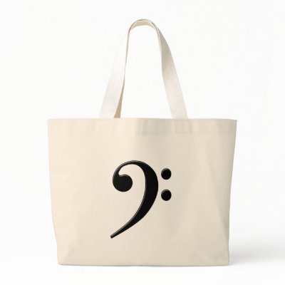 Bass Clef - F Clef Music Symbol Tote Bag by itssymbolic