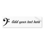 Bass Clef - F Clef Music Symbol Bumper Stickers