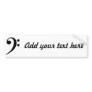 Bass Clef - F Clef Music Symbol Bumper Stickers