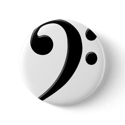 Bass Clef - F Clef Music Symbol Button by itssymbolic