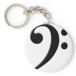 Bass Clef - F Clef Music Symbol Keychains