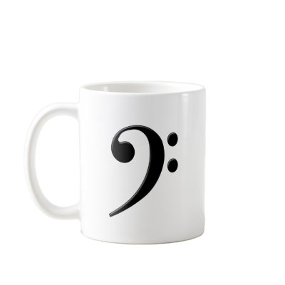 Bass Clef - F Clef Music Symbol Mug by itssymbolic